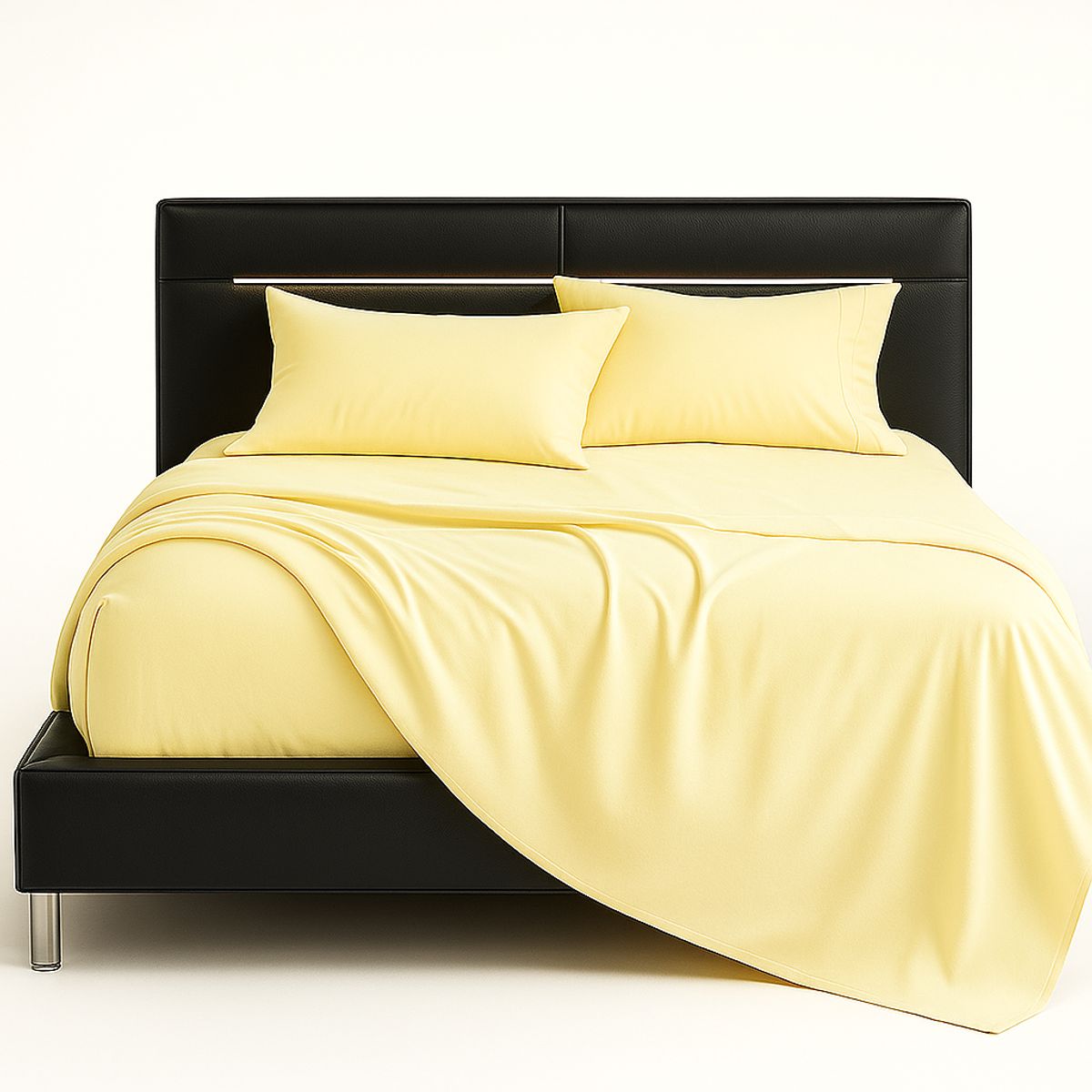 ARMONIA - Sábana 2 Plazas 800 Hilos Liso Amarillo v3 7EF