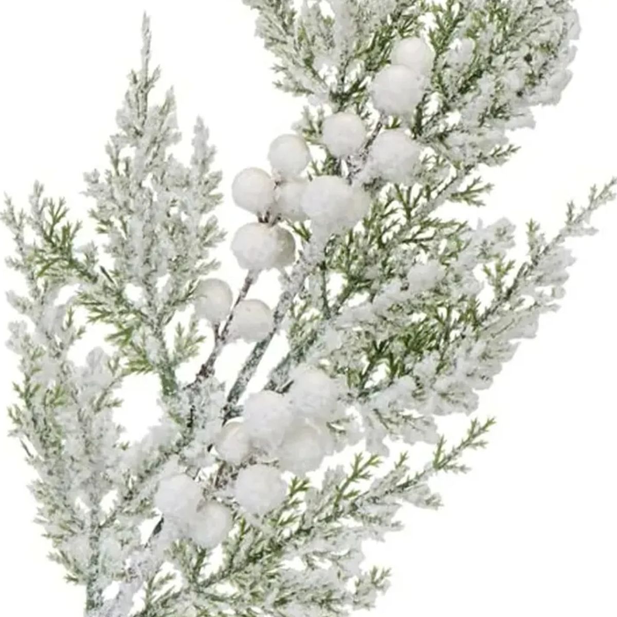 GENERICO - Pack 3 Ramas Navideña Navidad Ramillete Nevada Cedro Berries