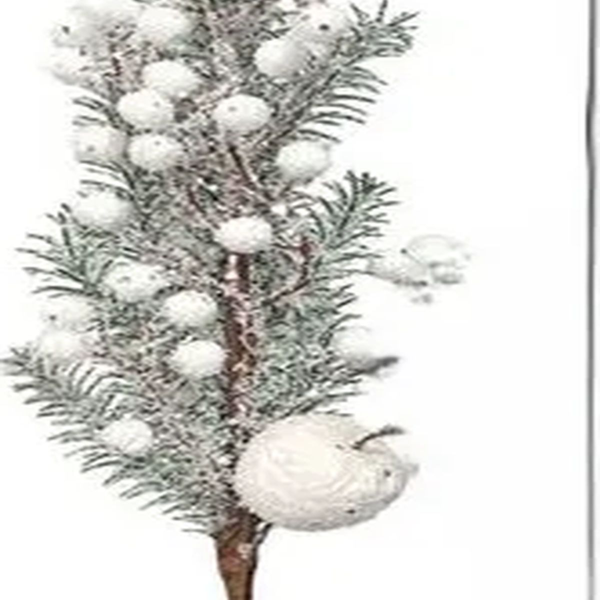 GENERICO - Pack 3 Ramas Navideña Navidad Ramillete Nevada Cedro Berries