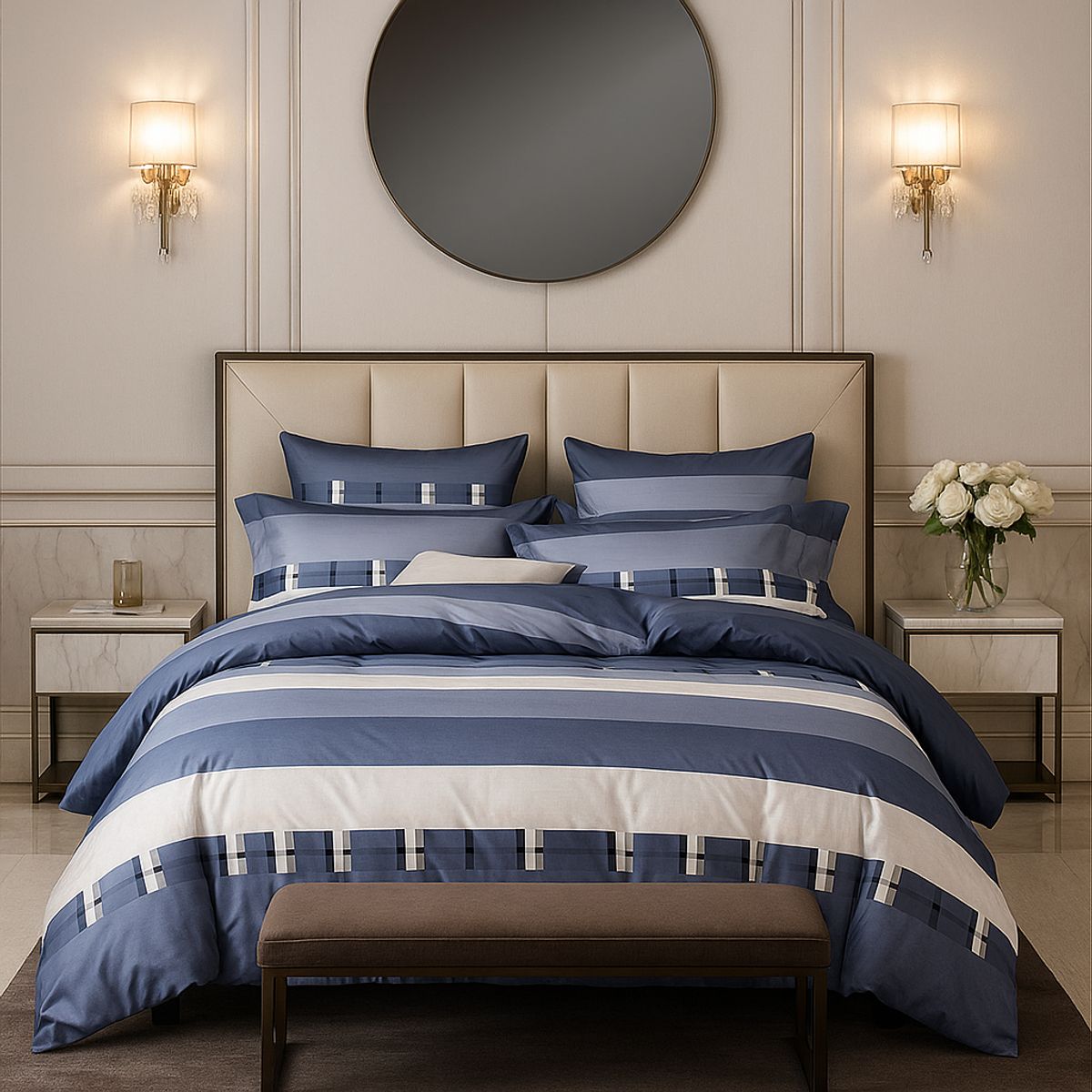 ARMONIA - Sábana 2 Plazas 800 Hilos Diseño Americano 835E 7EF