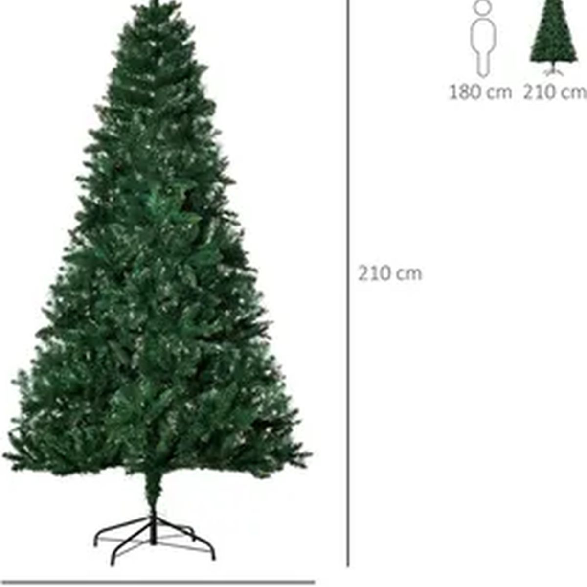 GENERICO - Arboles De Navidad Con Luz Led Fibra Optica 210cm