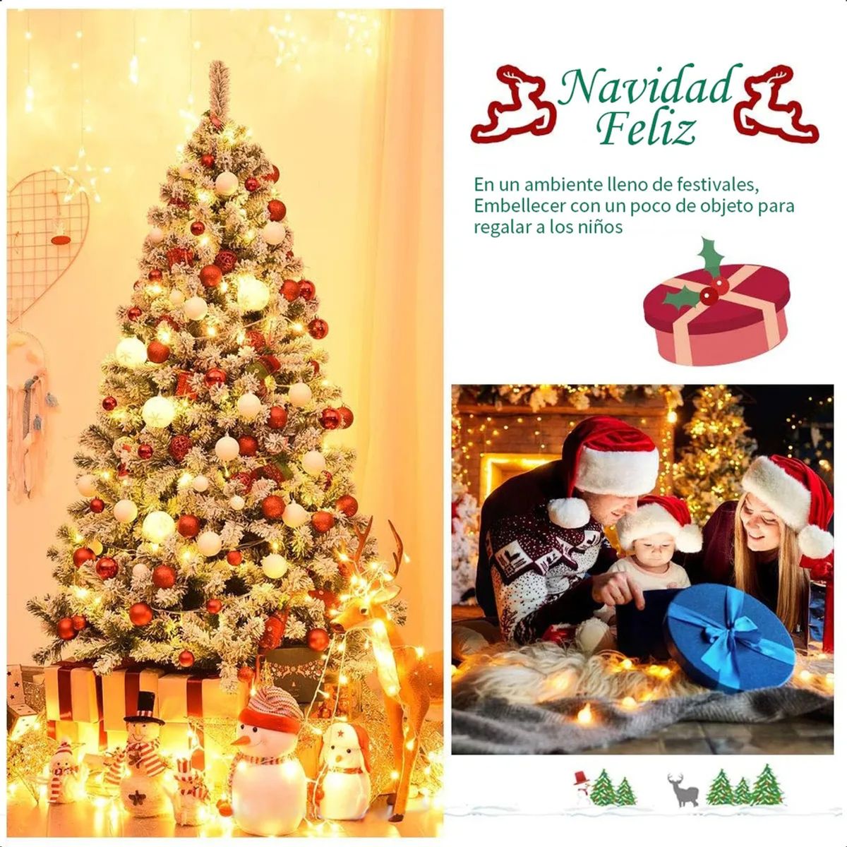 GENERICO - Árbol De Navidad Con Aguja Del Pino De Color Solido De 120cm