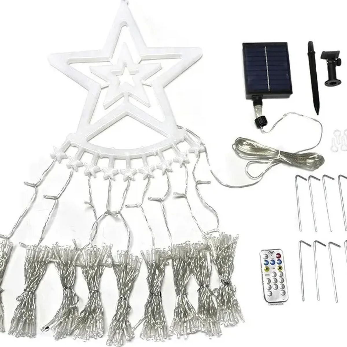 GENERICO - Arbol Cortina De Navidad Luz Multicolor