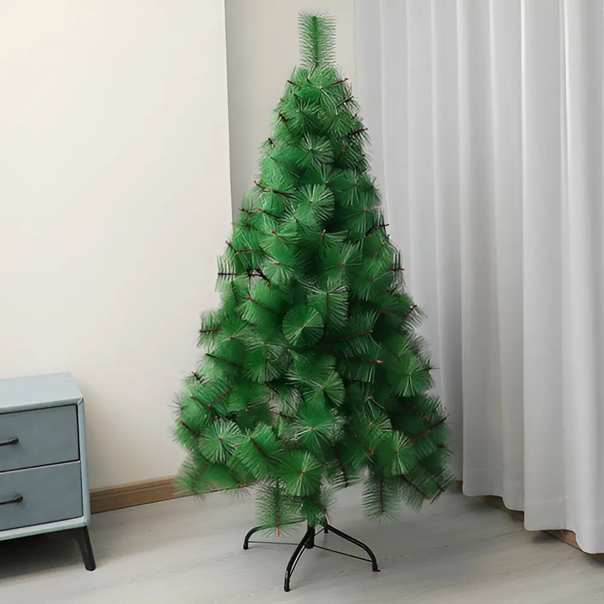 GENERICO - Árbol De Navidad 210cm Pet Con Ramas De Pino Montaje Rápido Verde