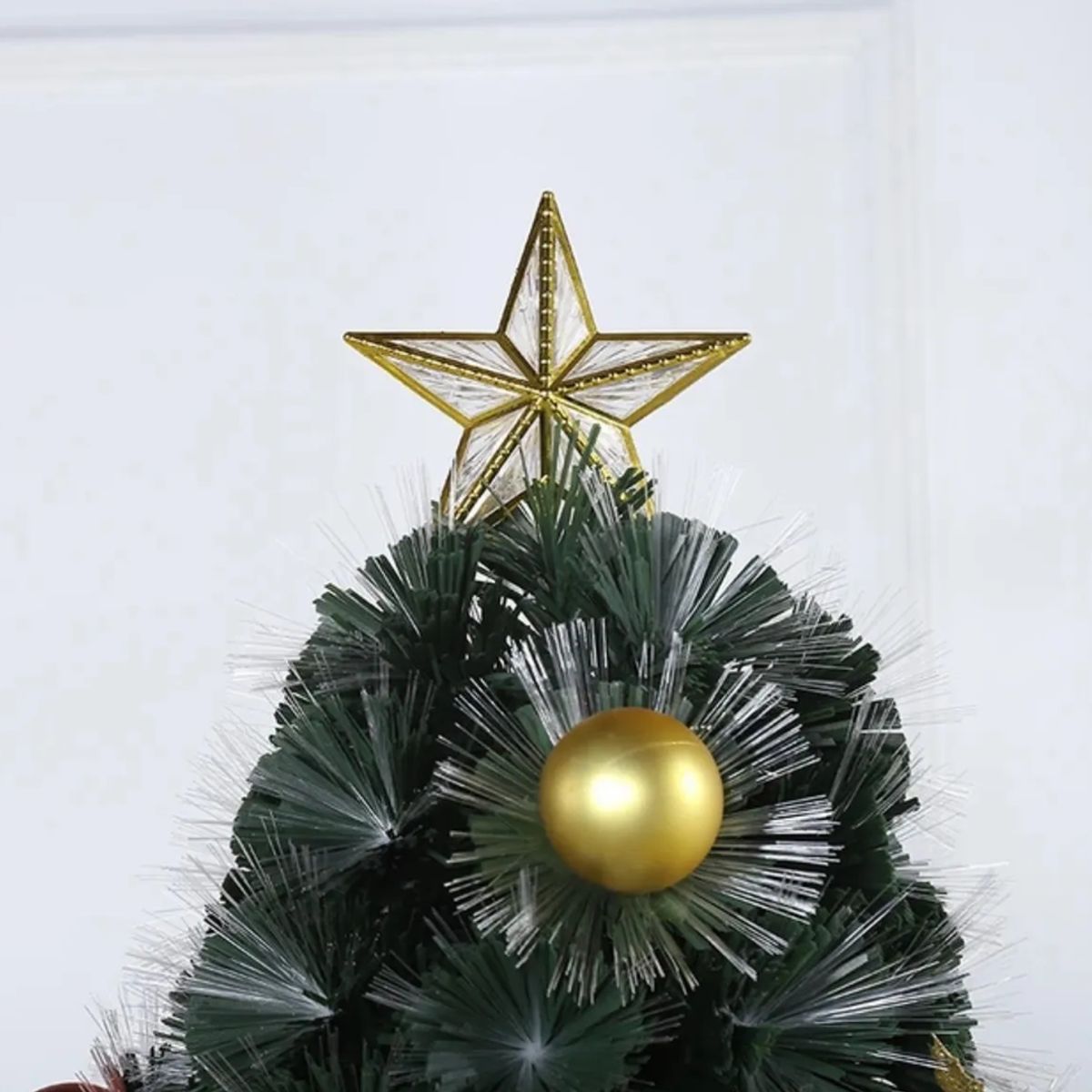 GENERICO - Árbol De Navidad Con Luces Incorporadas Fibra Óptica 180cm