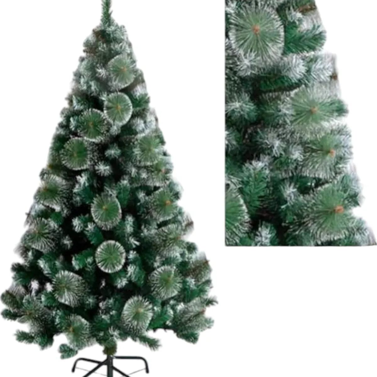 GENERICO - Árbol De Navidad Puntas Blancas Pino Verde 210 Cm