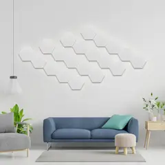 BLOCKADE - Paneles De Colores Absorbentes De Ruido Fibra Fieltro 12u Blanco