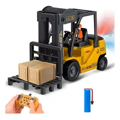 HOMEBRANDT - Grua Horquilla Con Pallet Y Cajas Juguete Control Remoto Montacarga