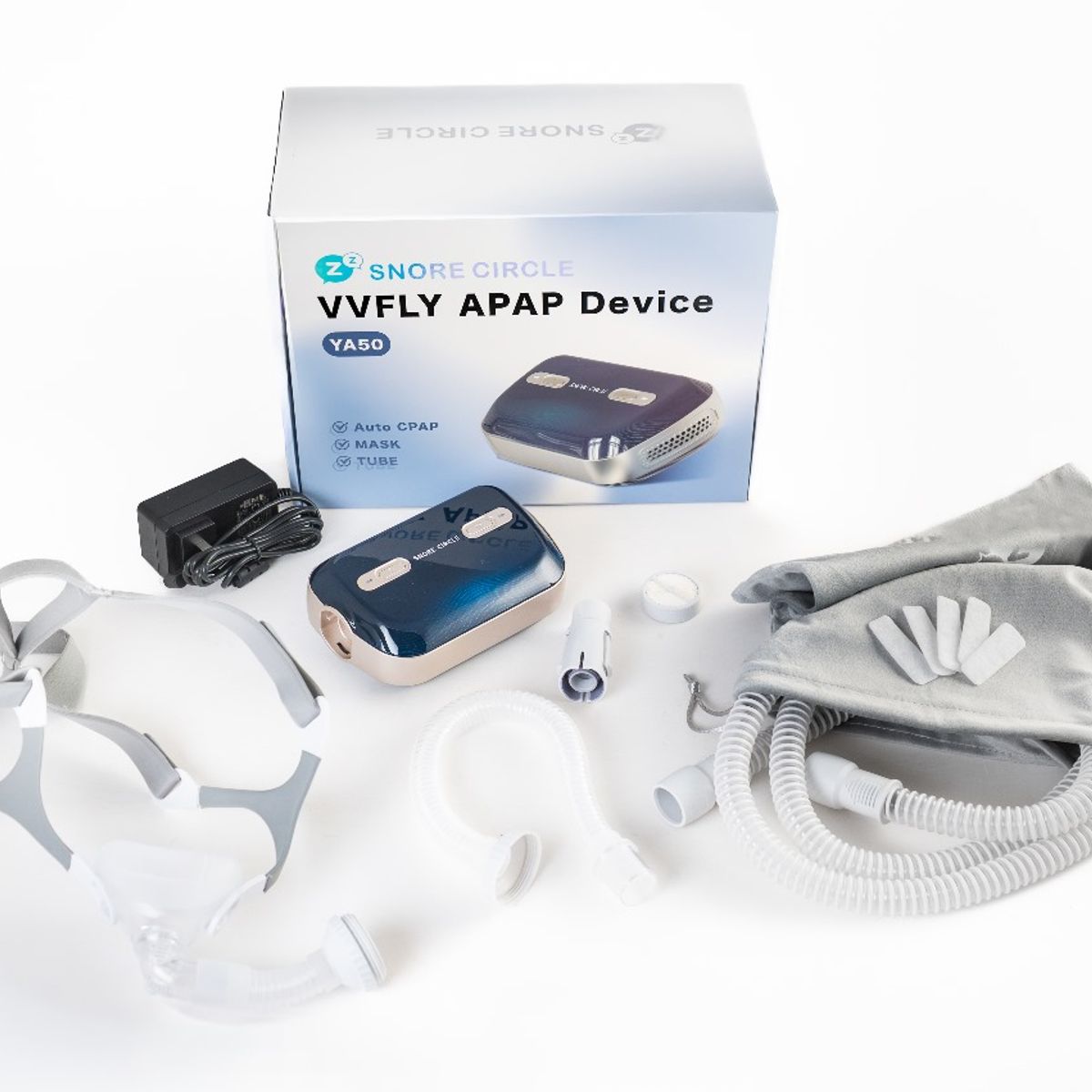 GENERICO - Equipo CPAP para Apnea del Sueño Snore Circle Azul YA50 Sanoplus