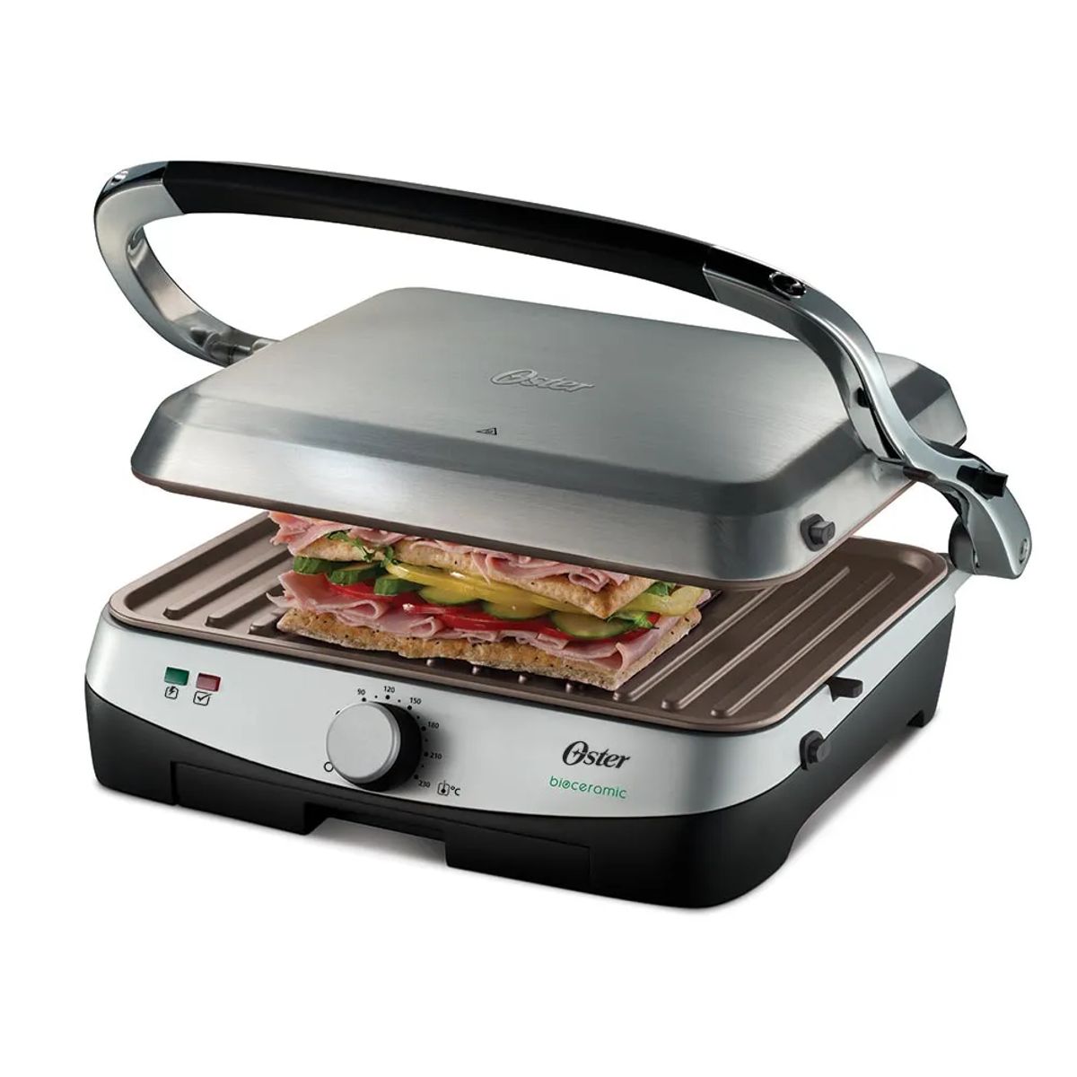 OSTER - Parrilla y Sandwichera Panini Oster® revestimiento Bioceramic® CKSTPA4881
