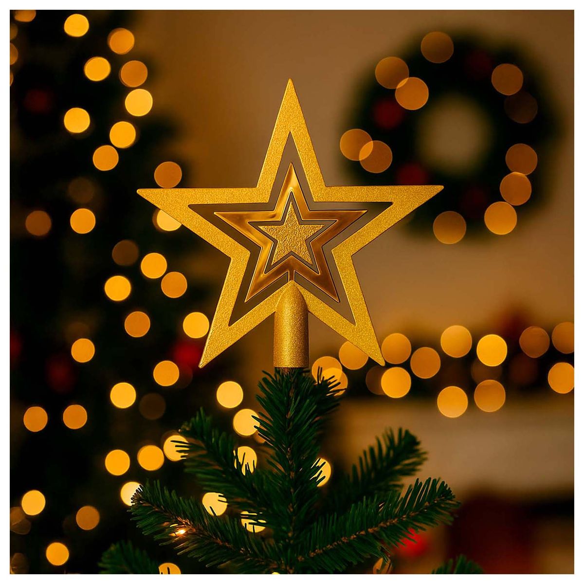 INSPIRACCI - Estrella Navidad Dorada Dorado