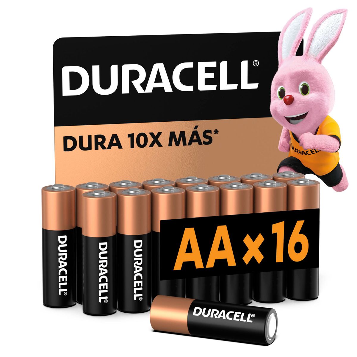 DURACELL - Pila Duracell Aa 16 Pilas Batería Doble A Dura Más