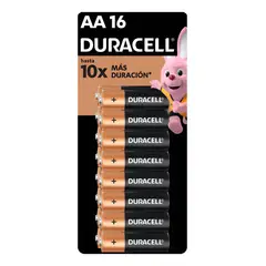 DURACELL - Pila Aa 16 Pilas Batería Doble A Dura Más