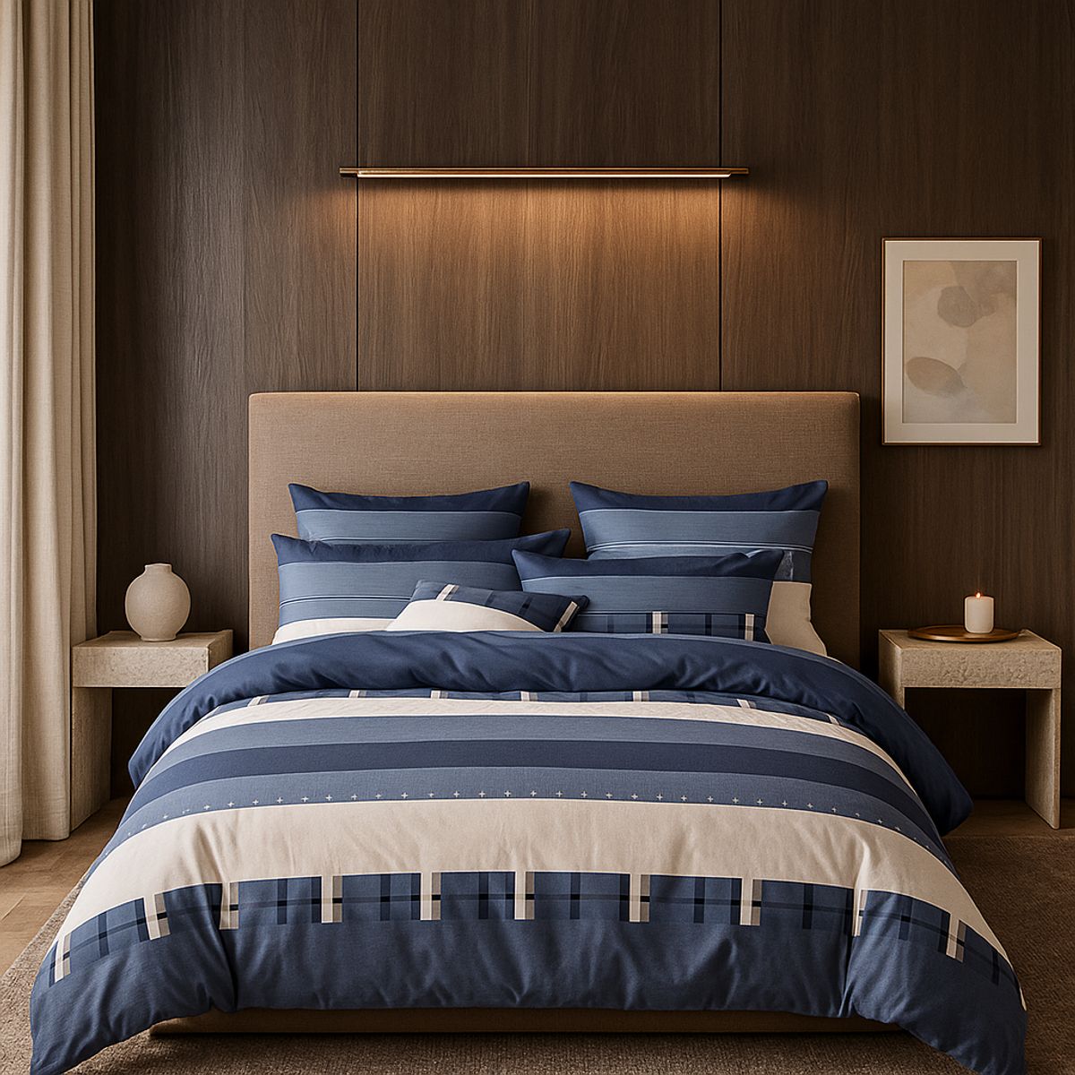 ARMONIA - Sábana 2 Plazas 800 Hilos Diseño Americano 833C