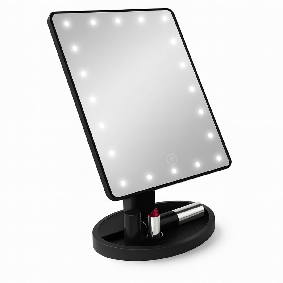 GENERICO - Espejo Negro Luz Led Para Escritorio Vanity Maquillaje Ajustable