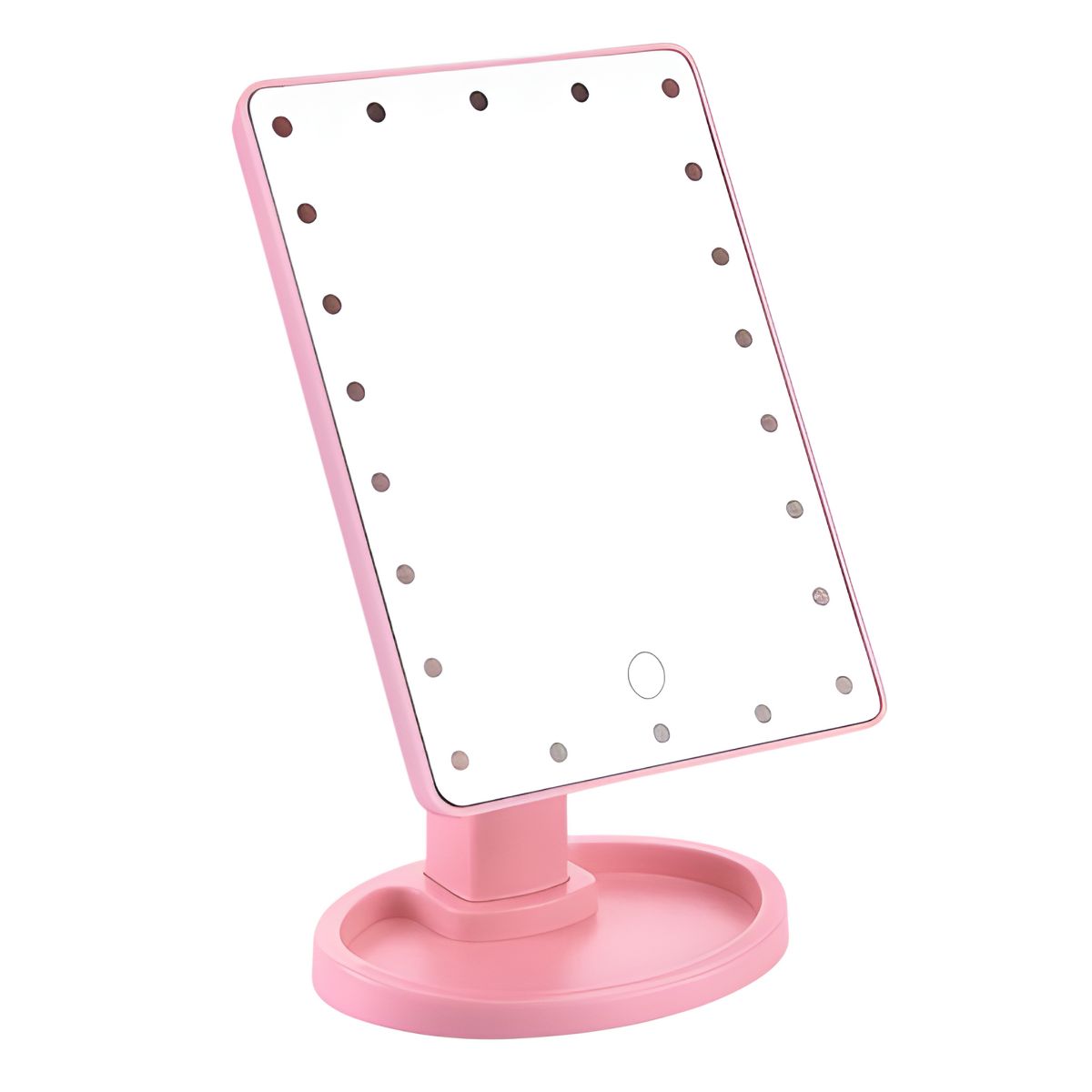GENERICO - Espejo Rosa Luz Led Para Escritorio Vanity Maquillaje Ajustable
