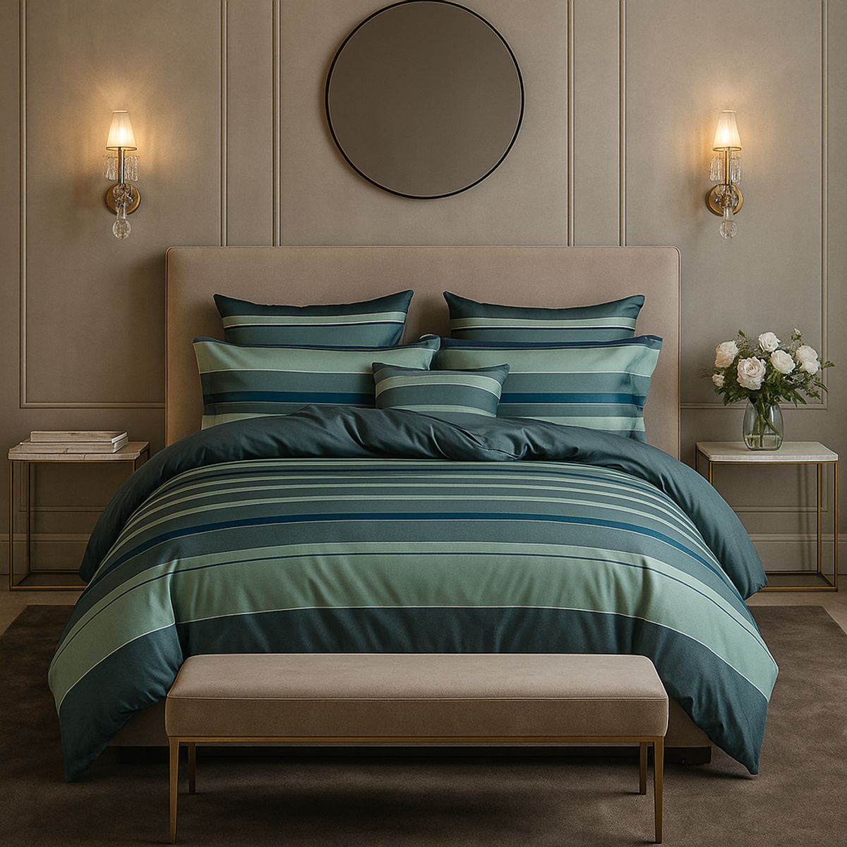 ARMONIA - Sábana 2½ Plazas 800 Hilos Diseño Americano 832G