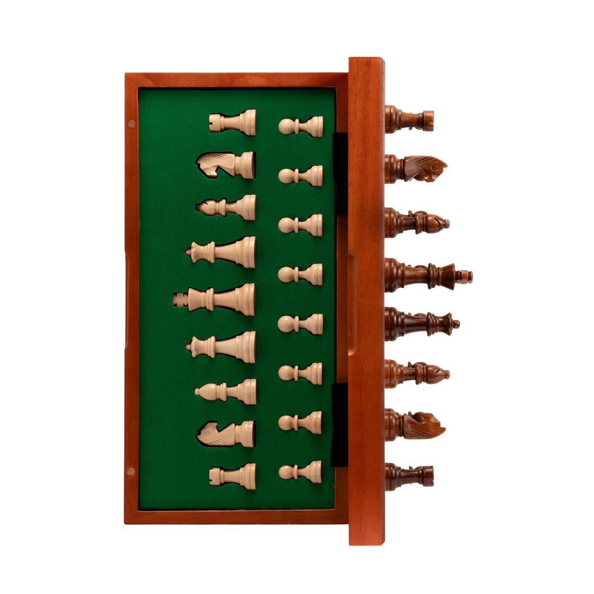 NACION AJEDREZ - Tablero De Ajedrez Madera 33x33cm Magnético  Nación Ajedrez Caoba