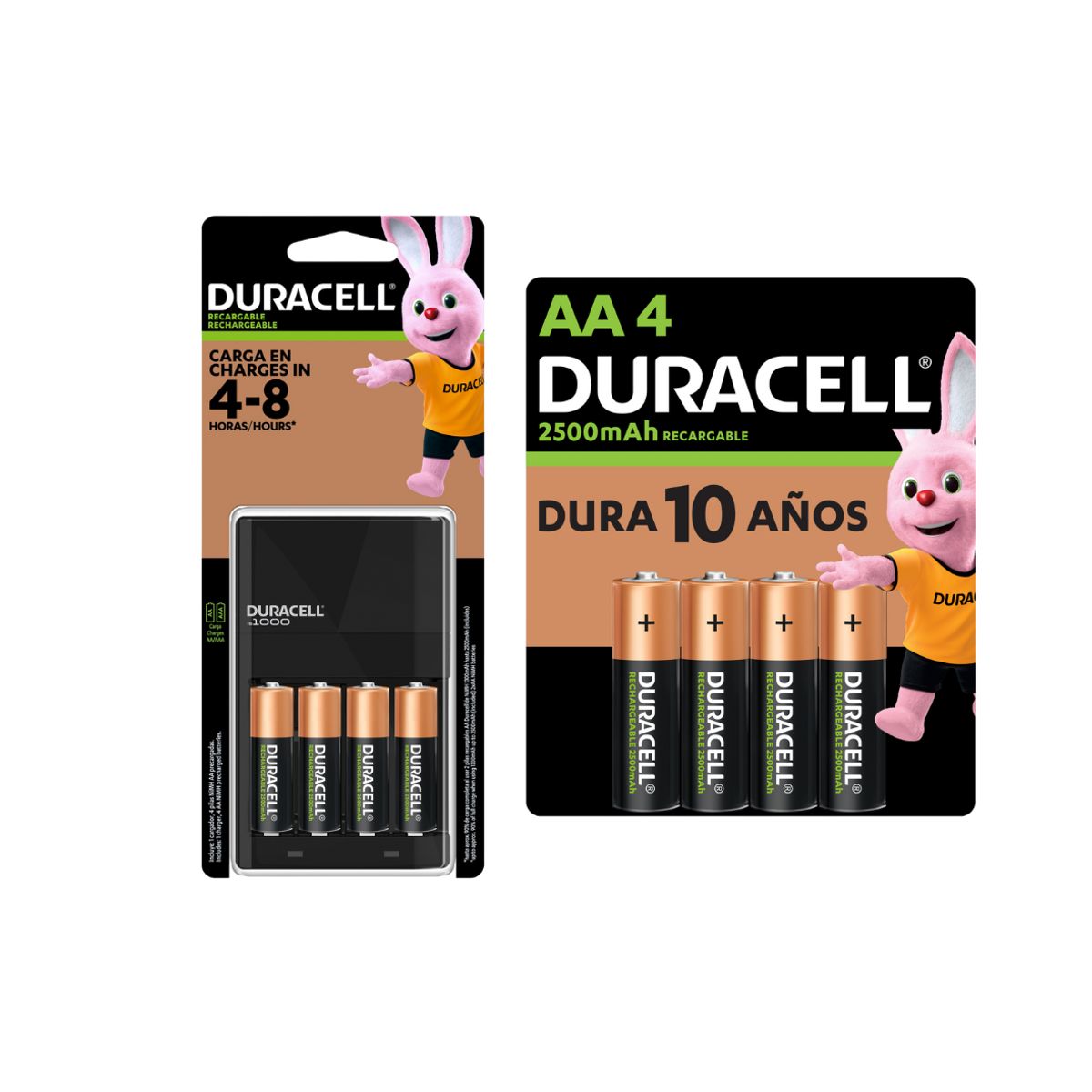 DURACELL - Cargador De Pilas Duracell Aaaaa +8 Pilas Recargables Aa