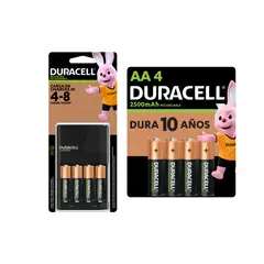 DURACELL - Cargador De Pilas Aaaaa +8 Pilas Recargables Aa