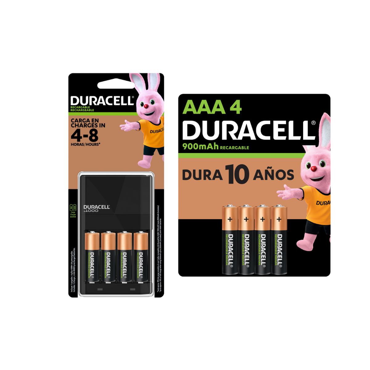 DURACELL - Cargador Duracell Aa Aaa + 8 Pilas Recargables4aa + 4aaa