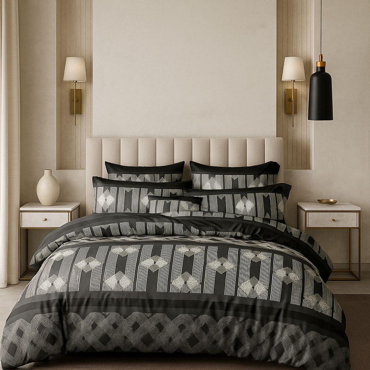 ARMONIA - Sábana Plaza y Media Plazas 800 Hilos Diseño Americano 832G