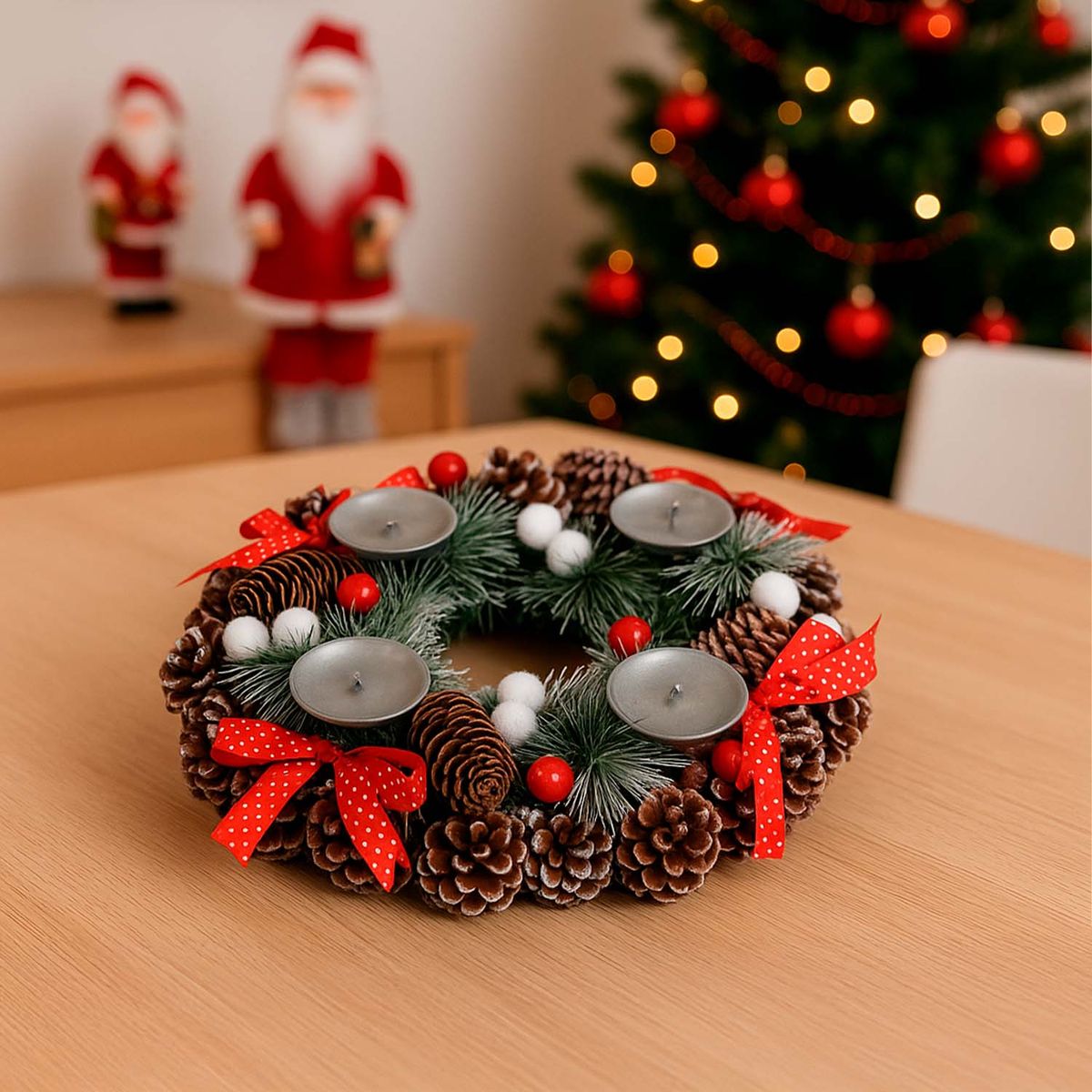 INSPIRACCI - Centro de Mesa Navidad Blanco