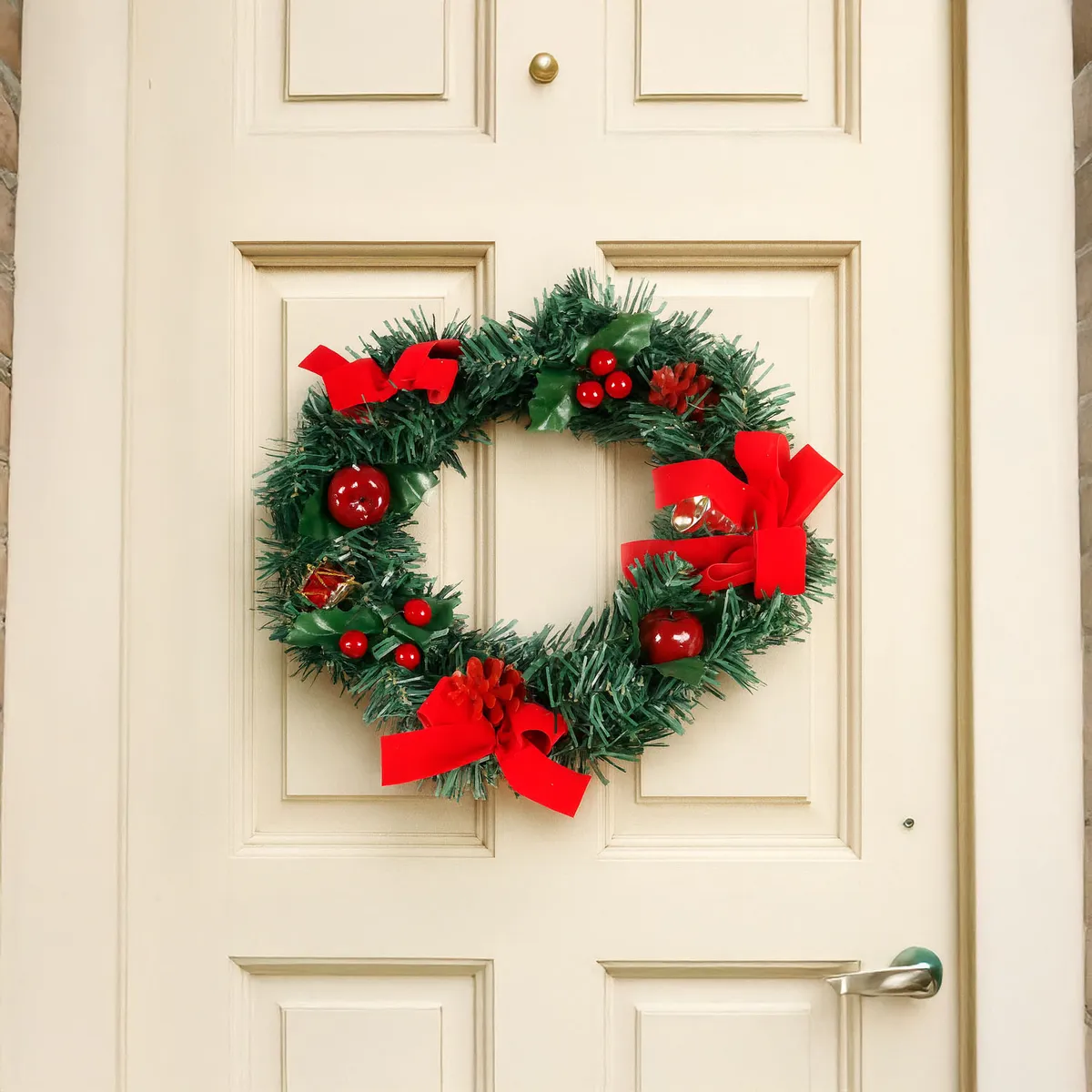 INSPIRACCI - Corona Navidad 30 cm Rojo
