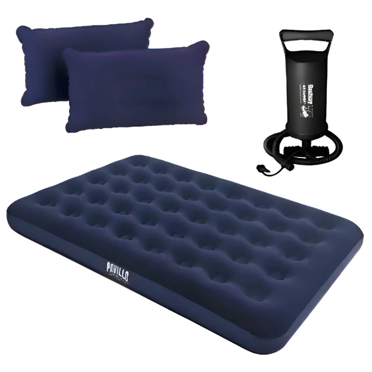 GENERICO - Colchón Inflable Doble 2 Plazas + Inflador Y Almohadas + Env