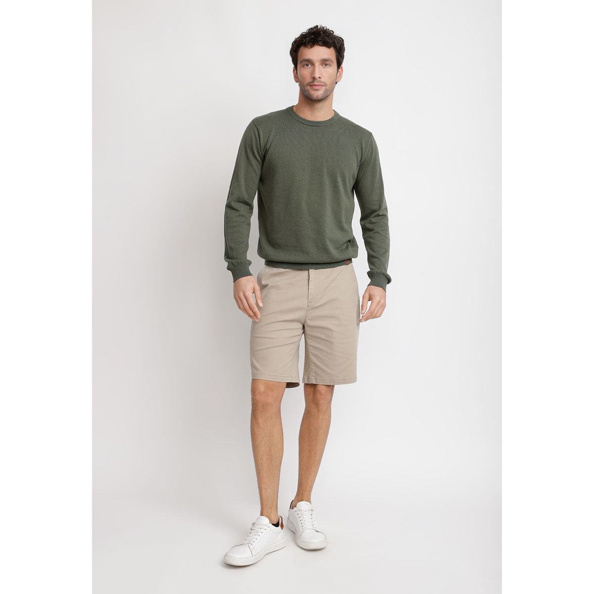 TRIAL - Sweater Cuello C Algodón Phelps Verde