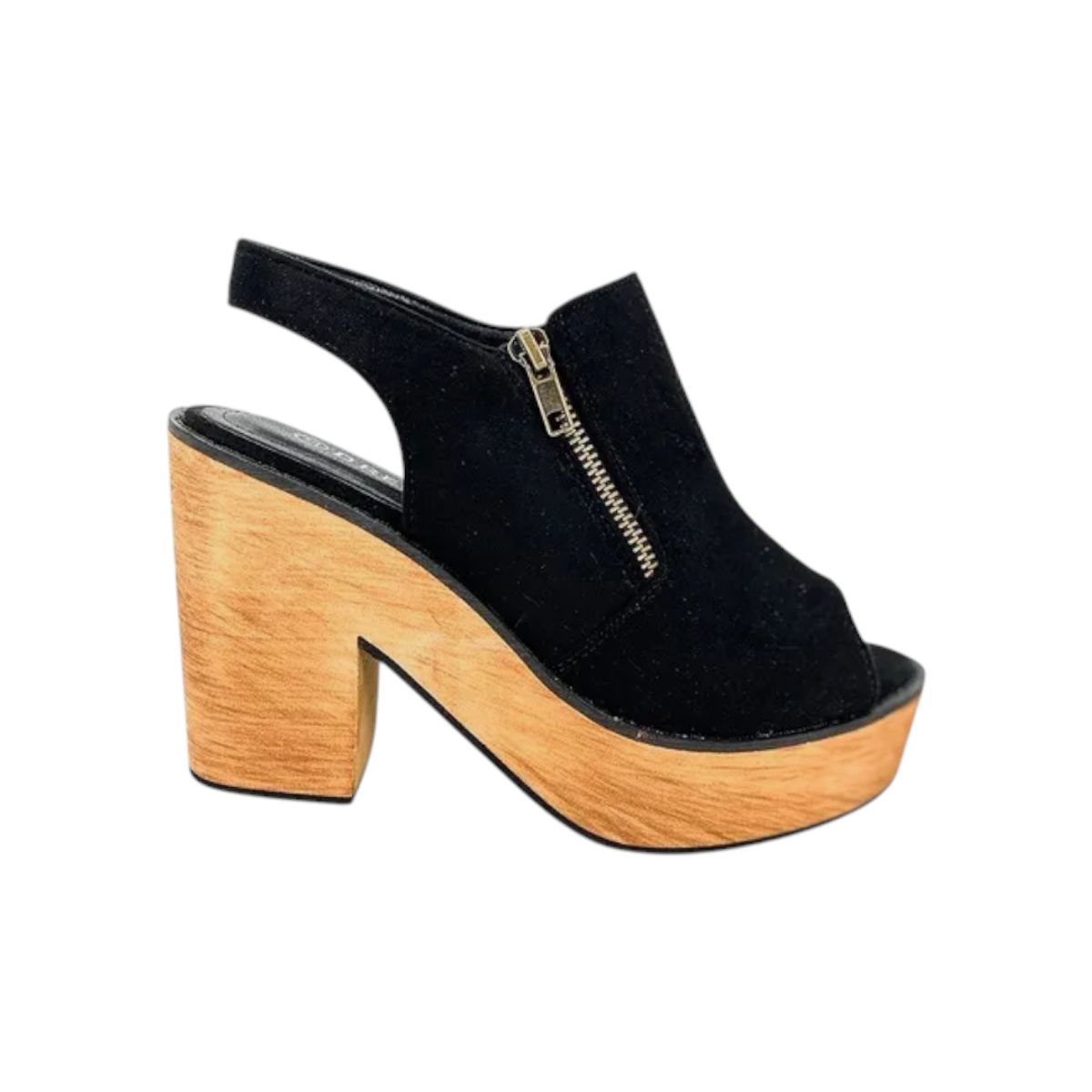 HERIEL - Sandalia Negra Plataforma Mujer