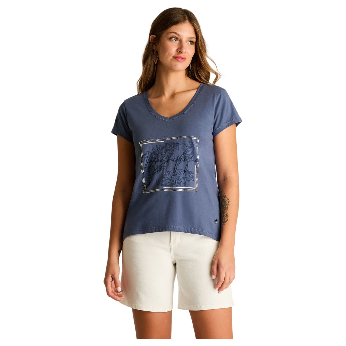 LORENZO DI PONTTI - Polera Estampada Mujer Índigo