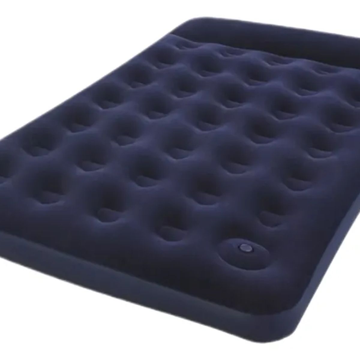 GENERICO - Colchon Inflable 2 Plazas Inflador De Pie Azul