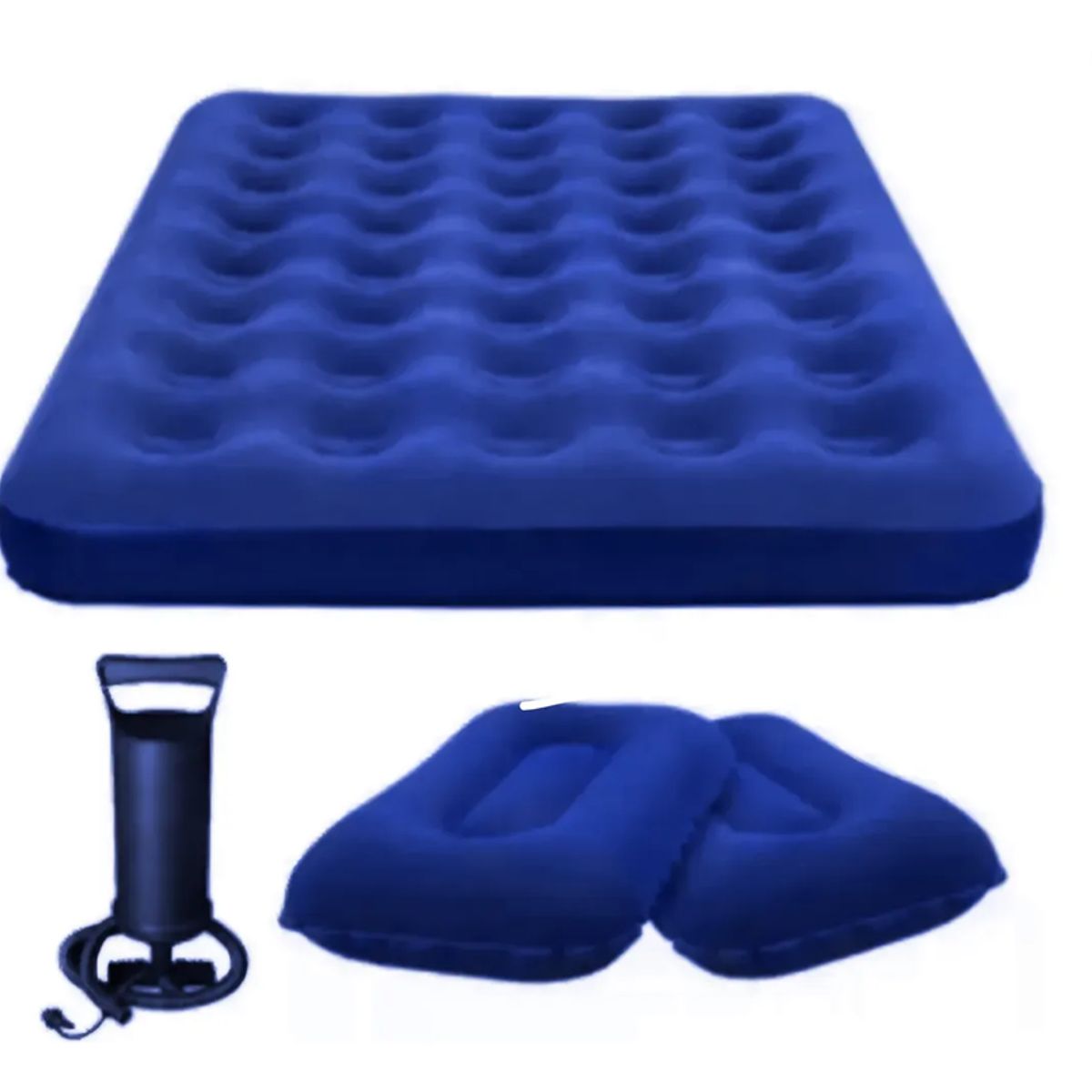 GENERICO - Colchon Inflable 2 Plazas Almohadas E Inflador.