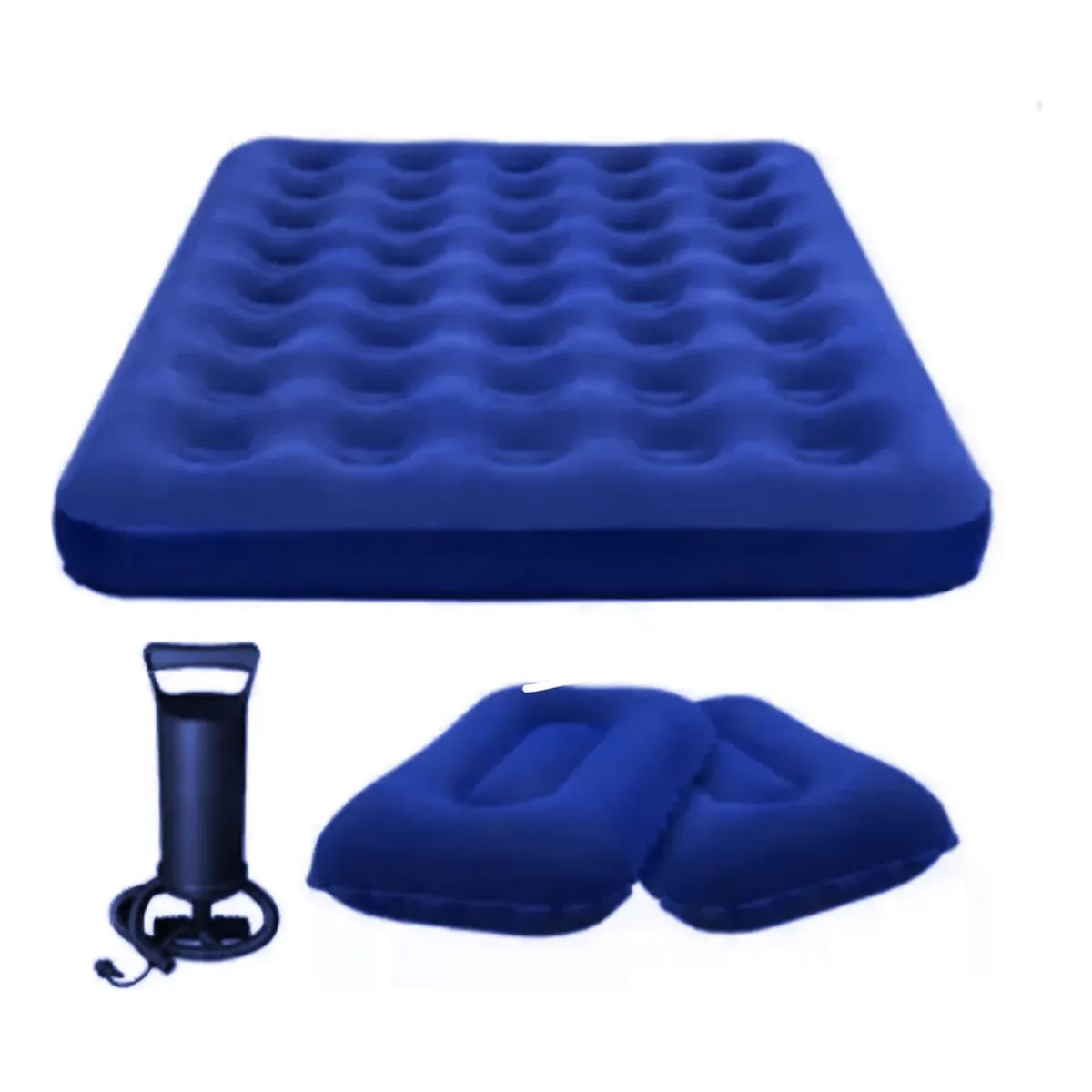 GENERICO - Colchon Inflable 2 Plazas Almohadas E Inflador.