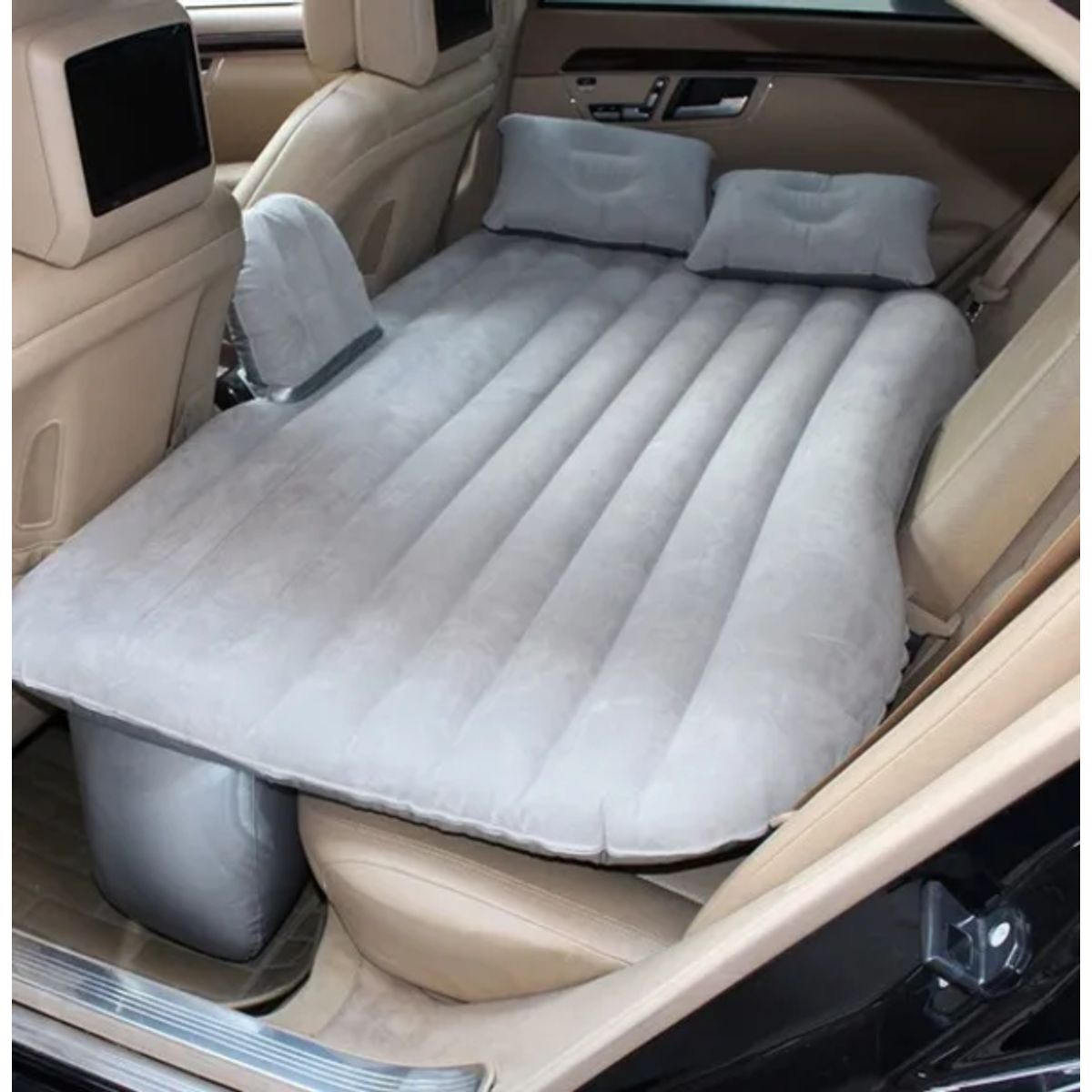 GENERICO - Colchon Inflable Para El Auto + Accesorios Gris