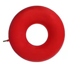 GENERICO - Cojin Asiento Inflable De Goma Hemorroides Post Operatorio Rojo