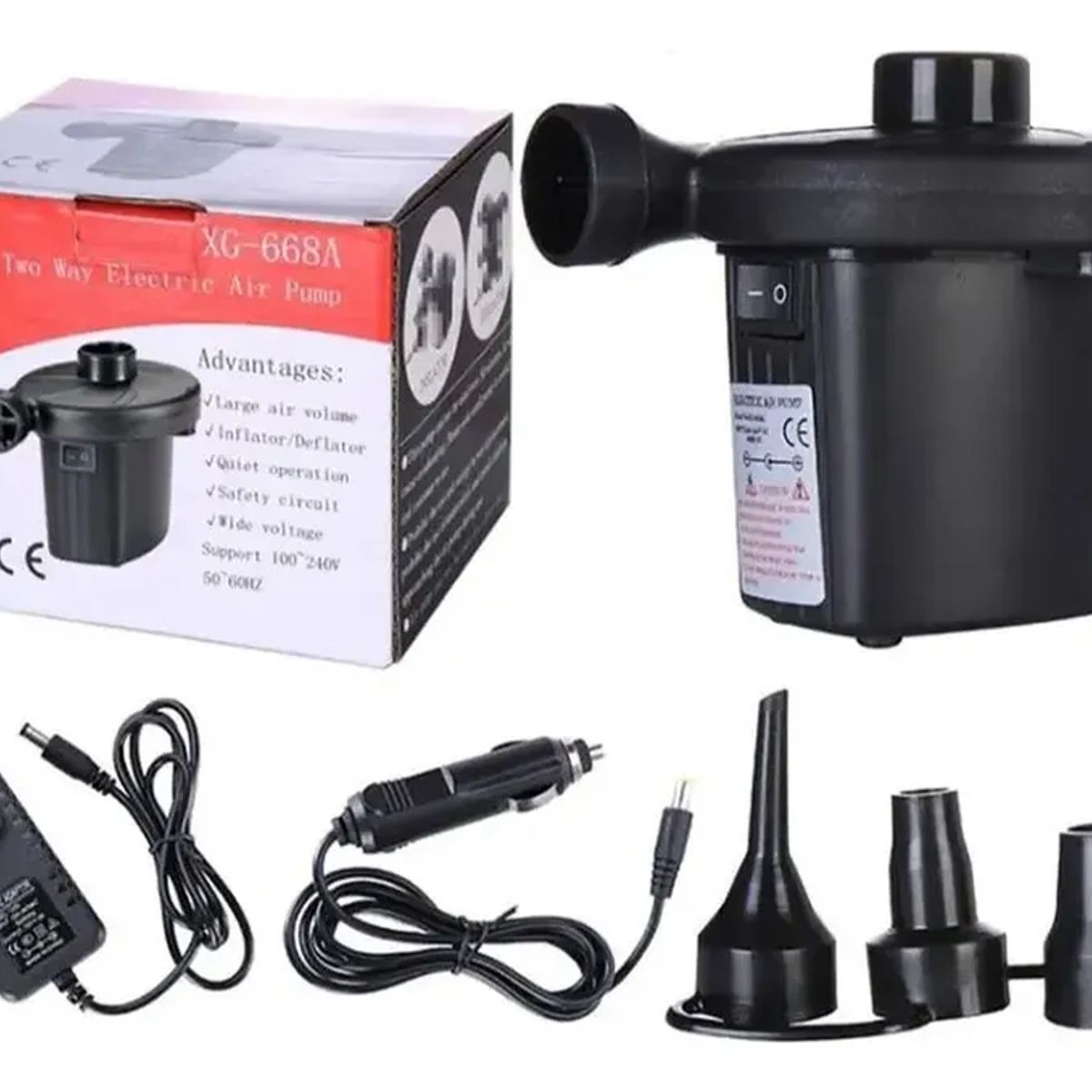 GENERICO - Inflador Eléctrico Multifuncional Para 220v12v