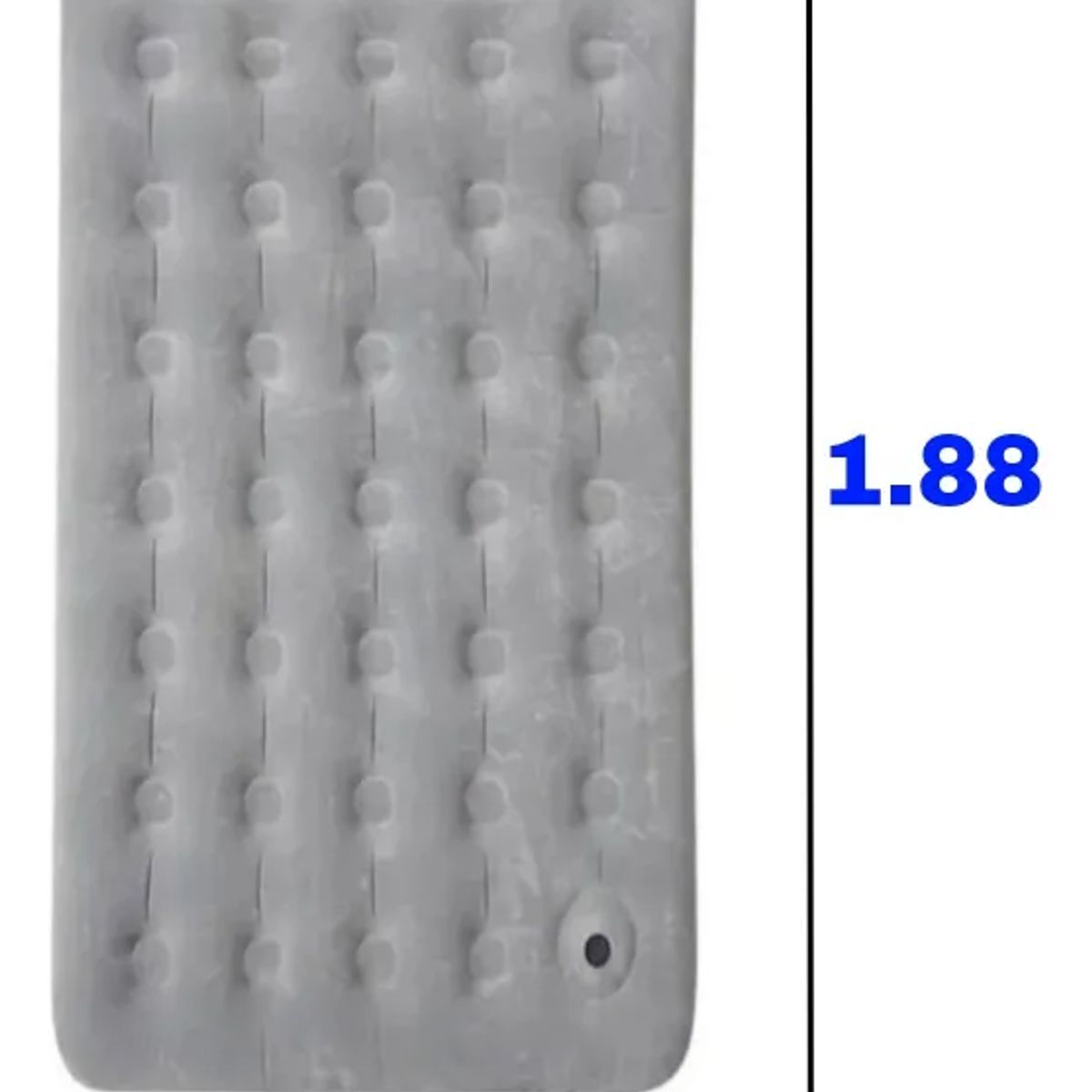 GENERICO - Colchon Inflable 1 Plaza Inflador De Pie Incluido Bestway Gris