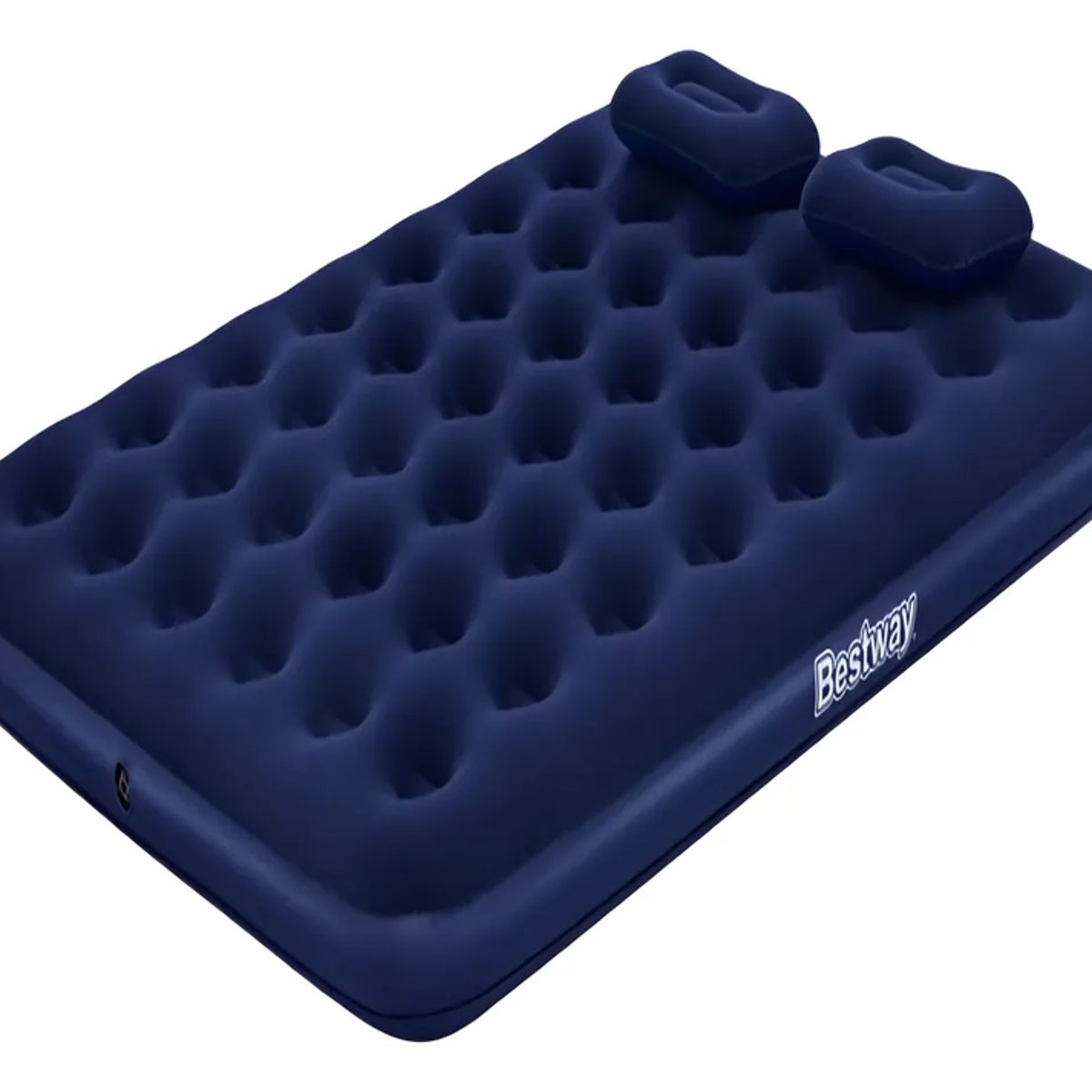 GENERICO - Colchon Inflable 2 Plazas Queen + Inflador + Almohadas  Env Azul