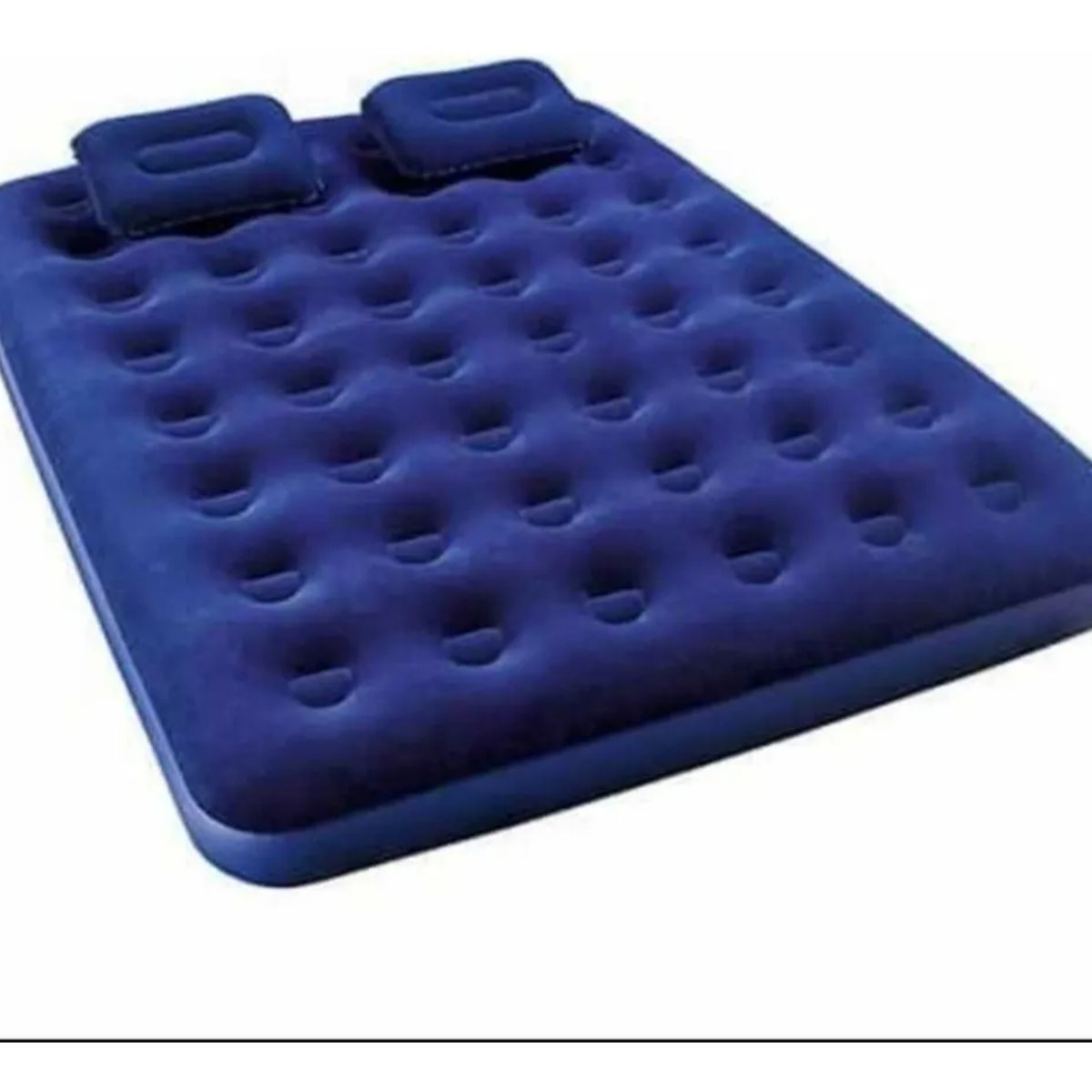 GENERICO - Colchon Inflable 2 Plazas Queen + Inflador + Almohadas  Env Azul