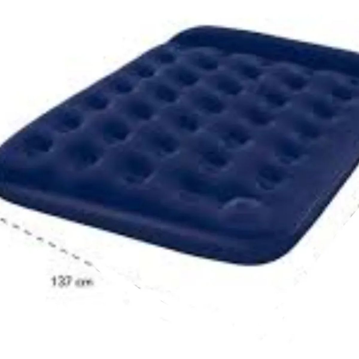 GENERICO - Colchon Inflable Doble 2 Plazas C Bomba De Pie Azul