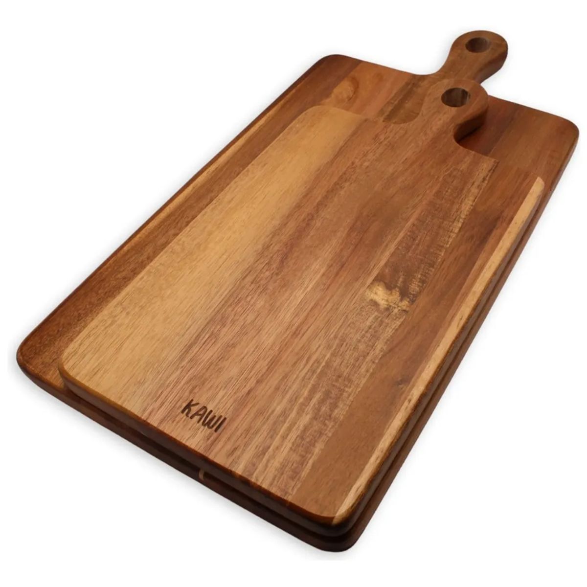 GENERICO - Set 2 Tablas Para Aperitivo De Madera De Acacia Kawi® Color Café