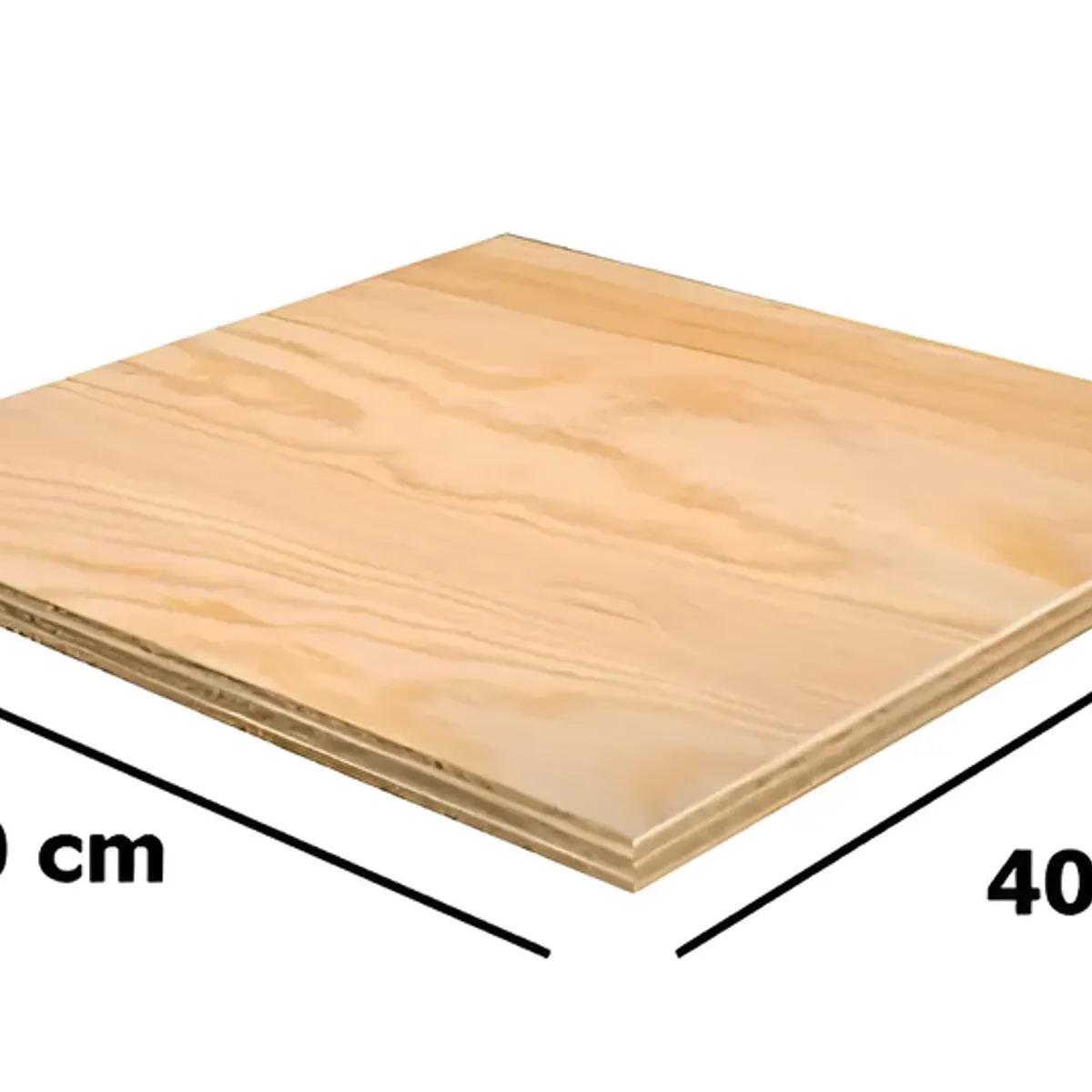GENERICO - Tabla Madera Terciado 40x40 Cm 9 Mm Manualidades Color Natural Terciado 9 Mm