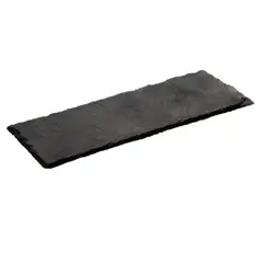 GENERICO - Tabla Piedra Pizarra Presentación Plato Rectangular 30x11cm Lisa Negro