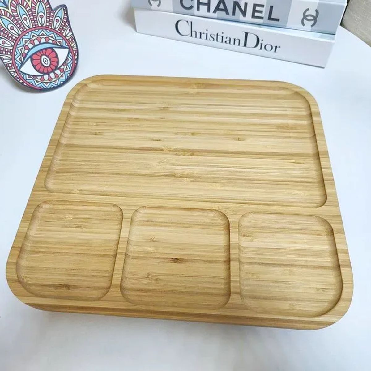 GENERICO - Tabla De Bambu Modelos Variados Color Beige Mod 76
