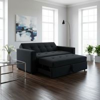 SOFA CAMA NOVUS TRES POSICIONES NEGRO FELPA