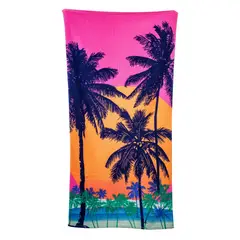 GENERICO - Toalla Baño Y Playa Secado Rápido 150x75cm Diseños Variados - Rosa