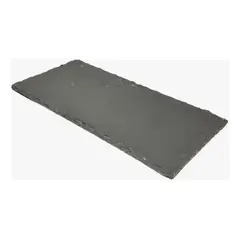 GENERICO - Tabla Piedra Pizarra Presentación Plato Rectangular 30x15cm Lisa Negro