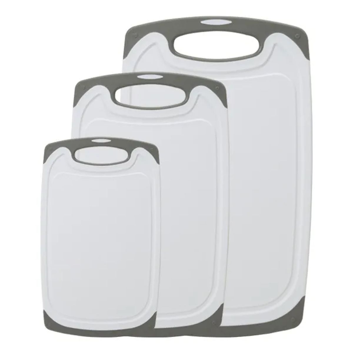 GENERICO - Tabla Cortar De Cocina Picar Plástico Carne Verduras 3pcs Tabla De Cortar Gris
